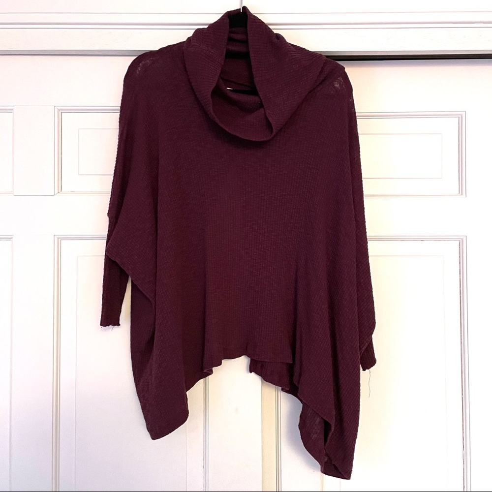 Free People cowl neck sweater with open back